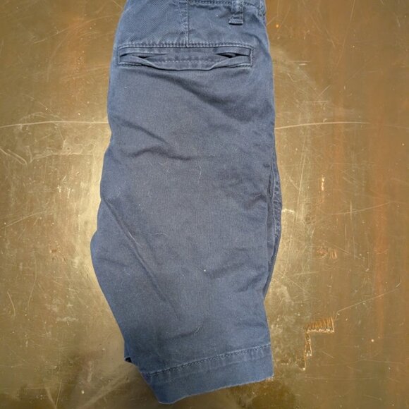 GAP Kids Boys Size 8 Navy Blue Chino Shorts Adjustable Waist Uniform Khaki - Picture 1 of 3